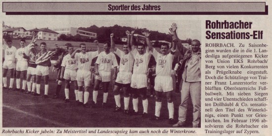 Sportler des Jahres (Mühlviertler Rundschau, 28.12.1995)
